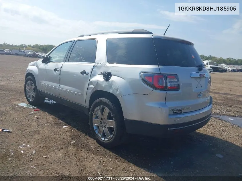 1GKKRSKD8HJ185905 2017 GMC Acadia Limited