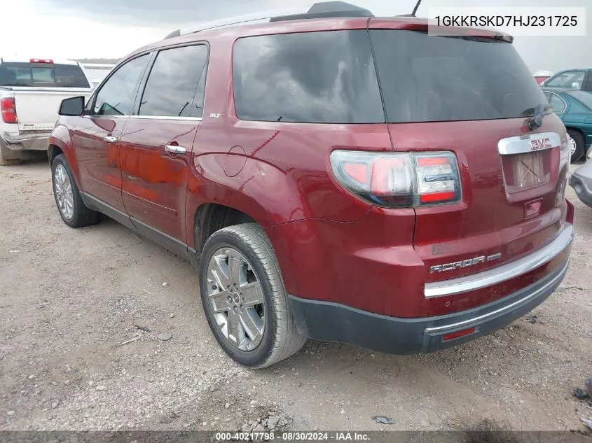 1GKKRSKD7HJ231725 2017 GMC Acadia Limited