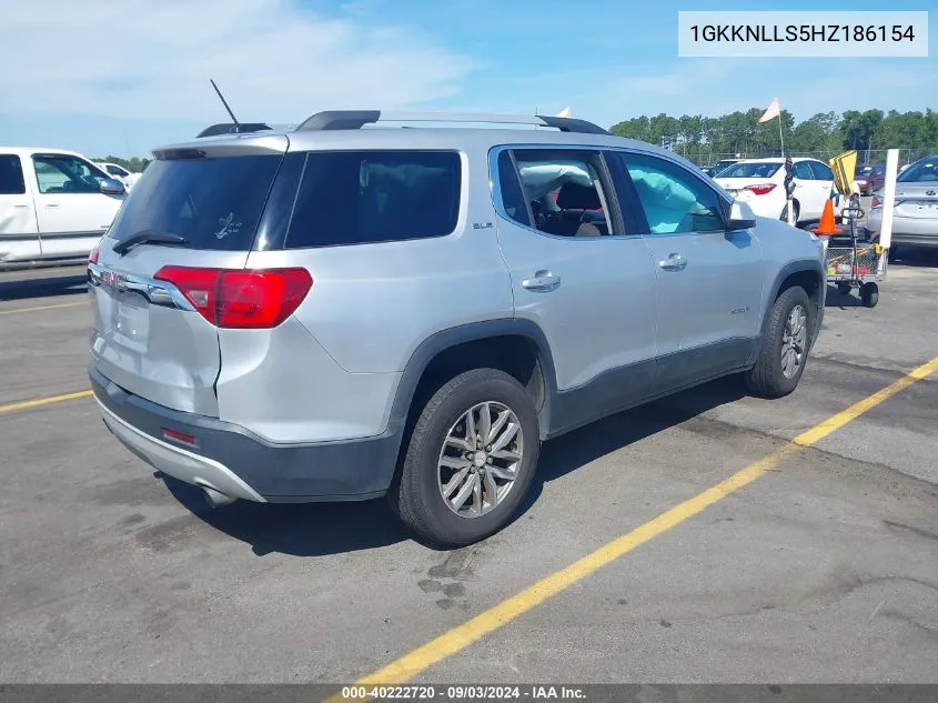 2017 GMC Acadia Sle-2 VIN: 1GKKNLLS5HZ186154 Lot: 40222720