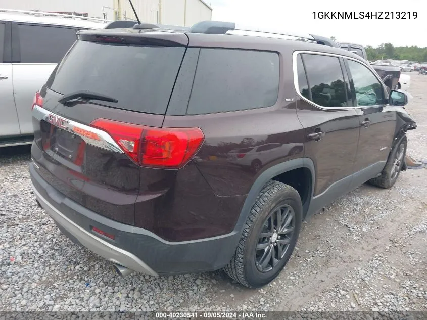 2017 GMC Acadia Slt-1 VIN: 1GKKNMLS4HZ213219 Lot: 40230541