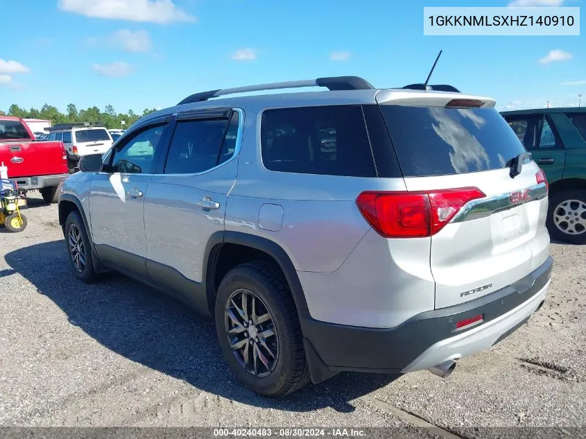 2017 GMC Acadia Slt-1 VIN: 1GKKNMLSXHZ140910 Lot: 40240483