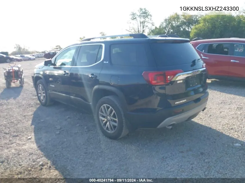 1GKKNSLSXHZ243300 2017 GMC Acadia Sle-2