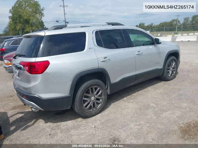 2017 GMC Acadia Slt-1 VIN: 1GKKNMLS4HZ265174 Lot: 40245436