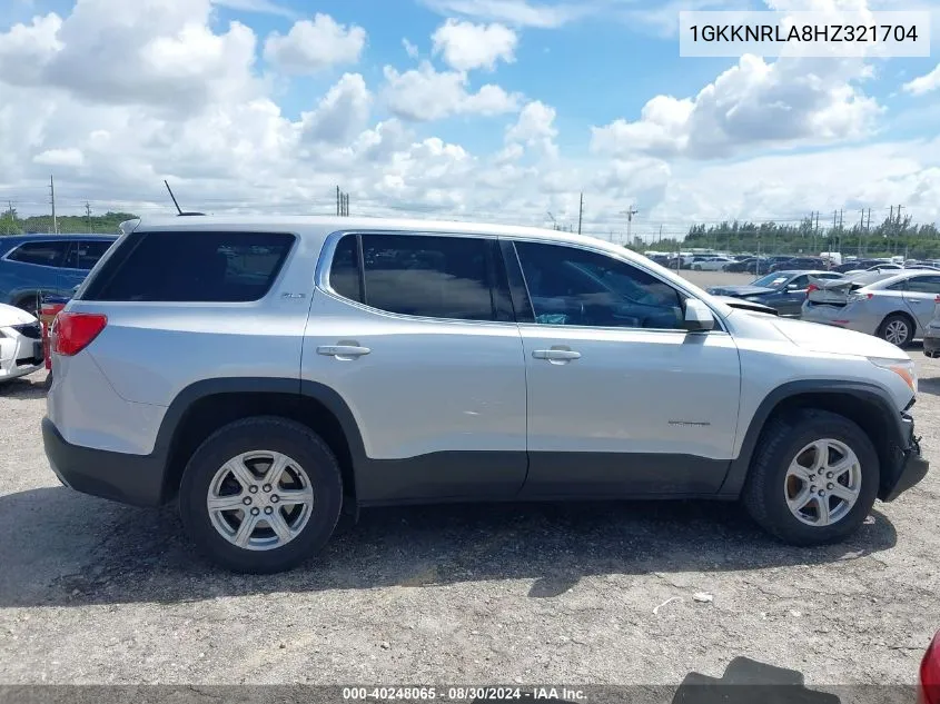 2017 GMC Acadia Sle-1 VIN: 1GKKNRLA8HZ321704 Lot: 40248065