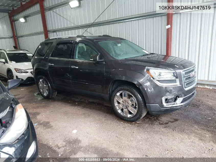 1GKKRSKD4HJ147619 2017 GMC Acadia Limited