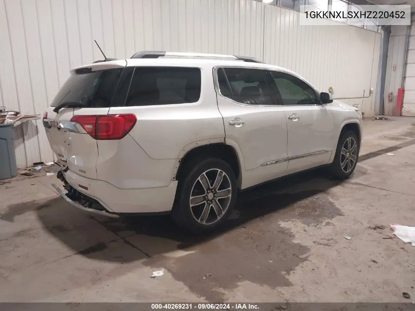 1GKKNXLSXHZ220452 2017 GMC Acadia Denali