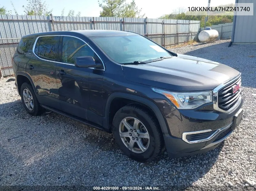 1GKKNKLA7HZ241740 2017 GMC Acadia Sle