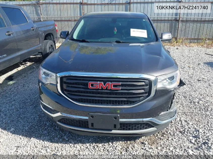 1GKKNKLA7HZ241740 2017 GMC Acadia Sle