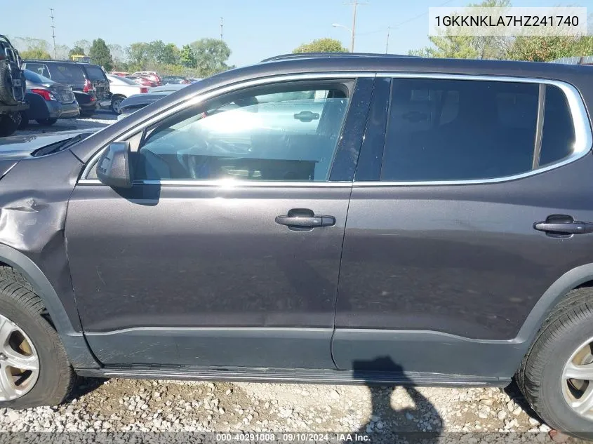 1GKKNKLA7HZ241740 2017 GMC Acadia Sle