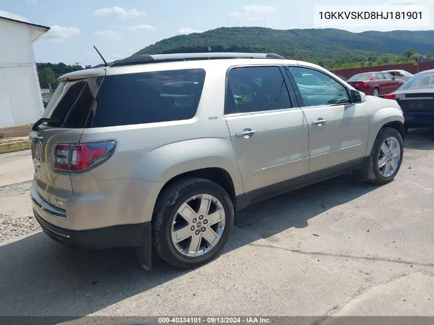 2017 GMC Acadia Limited VIN: 1GKKVSKD8HJ181901 Lot: 40334101