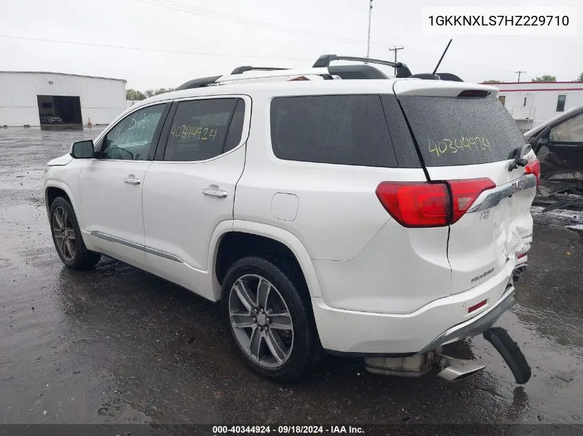 2017 GMC Acadia Denali VIN: 1GKKNXLS7HZ229710 Lot: 40344924