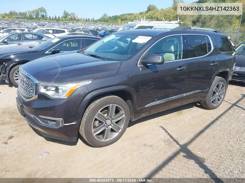 2017 GMC Acadia Denali VIN: 1GKKNXLS4HZ142363 Lot: 40352073