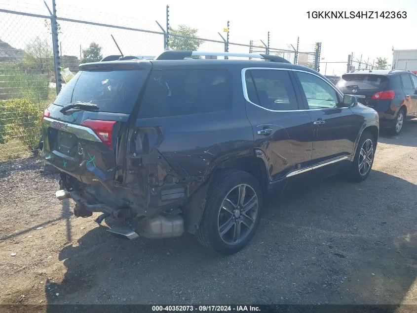 2017 GMC Acadia Denali VIN: 1GKKNXLS4HZ142363 Lot: 40352073