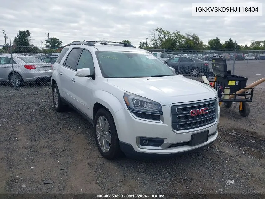 2017 GMC Acadia Limited VIN: 1GKKVSKD9HJ118404 Lot: 40359390