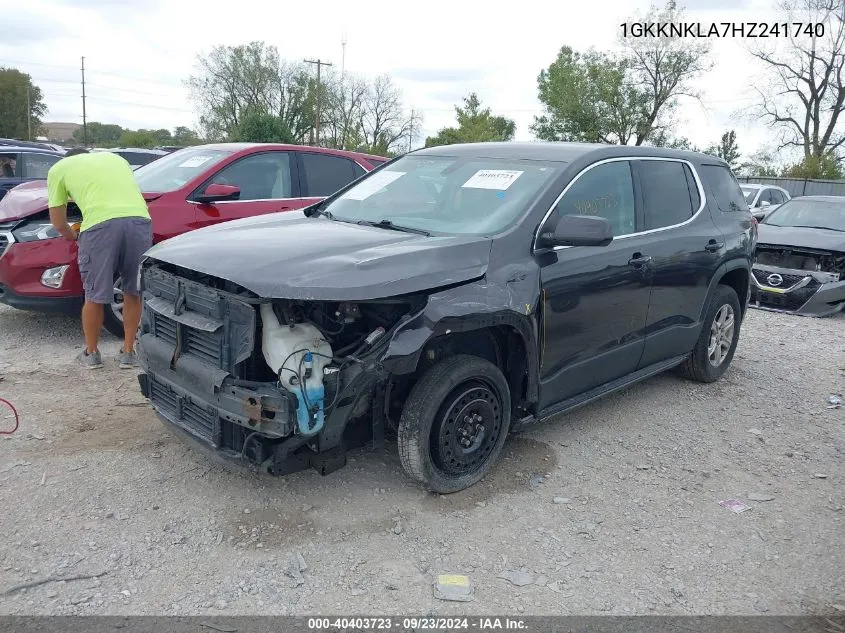 2017 GMC Acadia Sle VIN: 1GKKNKLA7HZ241740 Lot: 40403723