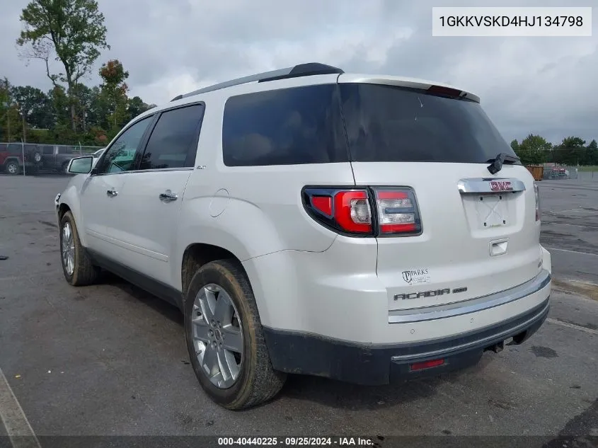 2017 GMC Acadia Limited VIN: 1GKKVSKD4HJ134798 Lot: 40440225