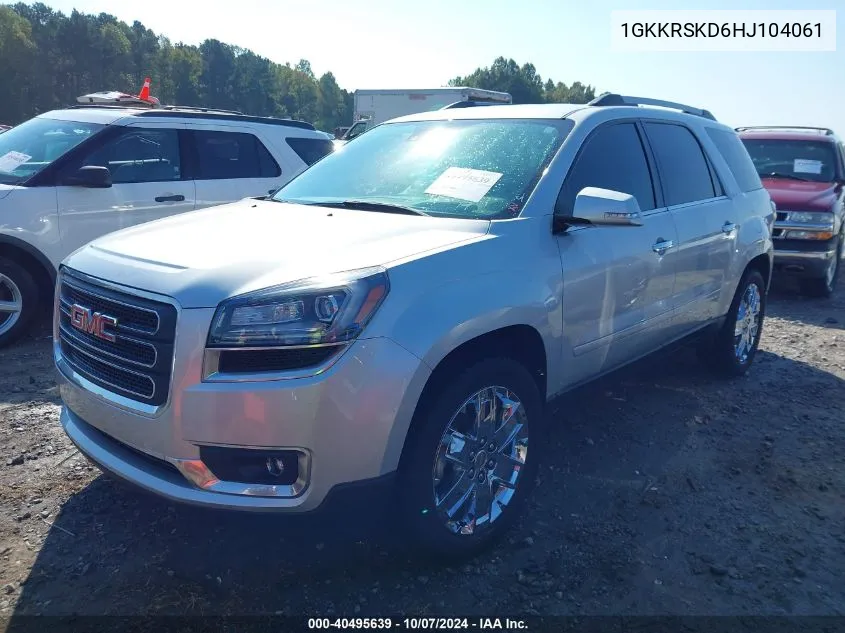 2017 GMC Acadia Limited VIN: 1GKKRSKD6HJ104061 Lot: 40495639