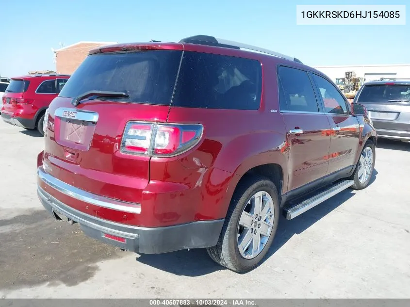 2017 GMC Acadia Limited VIN: 1GKKRSKD6HJ154085 Lot: 40507883