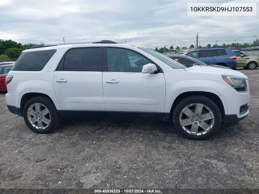 2017 GMC Acadia Limited VIN: 1GKKRSKD9HJ107553 Lot: 40536329