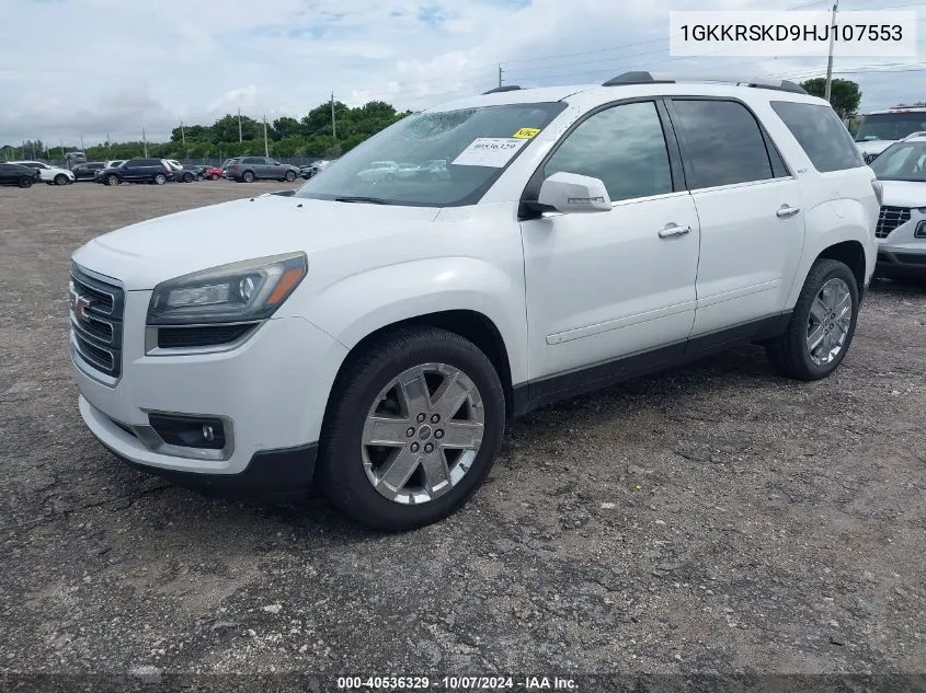 2017 GMC Acadia Limited VIN: 1GKKRSKD9HJ107553 Lot: 40536329