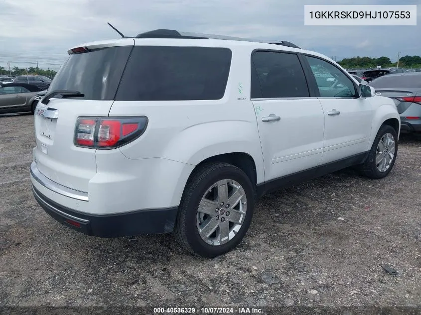 2017 GMC Acadia Limited VIN: 1GKKRSKD9HJ107553 Lot: 40536329