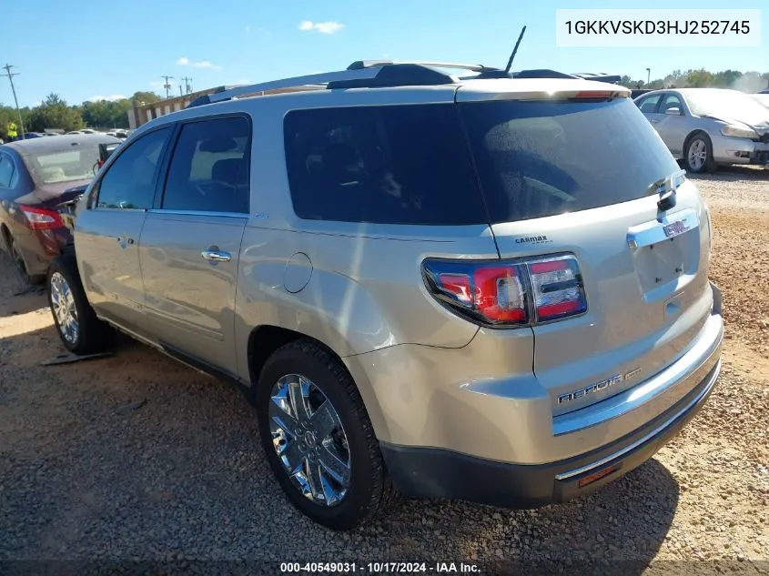 1GKKVSKD3HJ252745 2017 GMC Acadia Limited