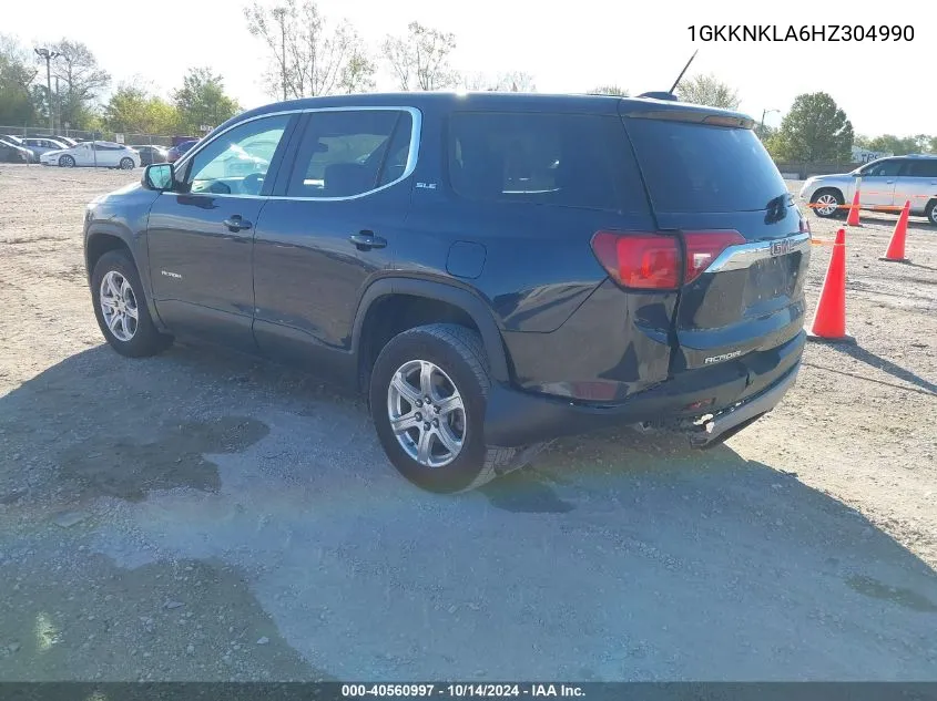 2017 GMC Acadia Sle-1 VIN: 1GKKNKLA6HZ304990 Lot: 40560997