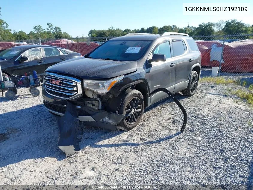 2017 GMC Acadia Slt-1 VIN: 1GKKNMLS0HZ192109 Lot: 40562644