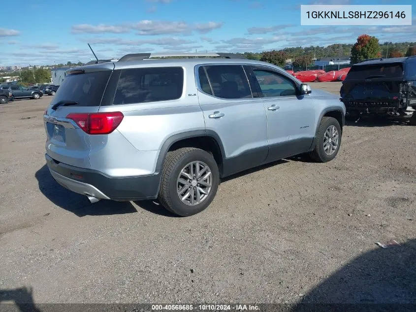 2017 GMC Acadia Sle-2 VIN: 1GKKNLLS8HZ296146 Lot: 40568685