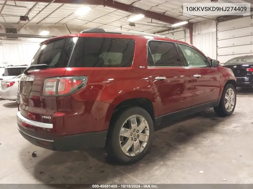 1GKKVSKD9HJ274409 2017 GMC Acadia Limited