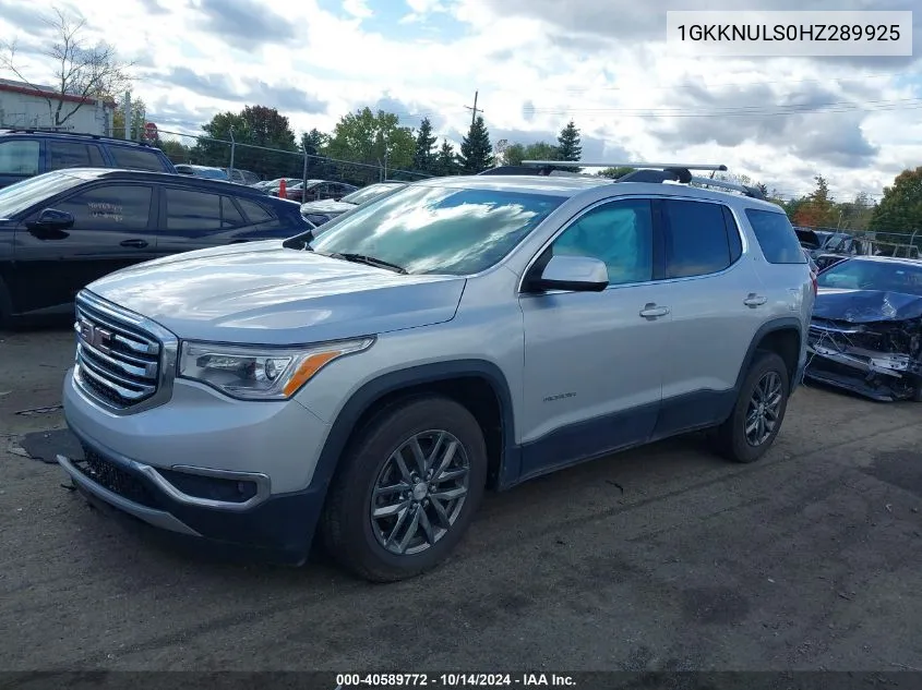 2017 GMC Acadia Slt-1 VIN: 1GKKNULS0HZ289925 Lot: 40589772