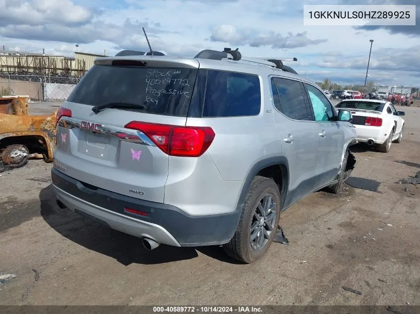 2017 GMC Acadia Slt-1 VIN: 1GKKNULS0HZ289925 Lot: 40589772