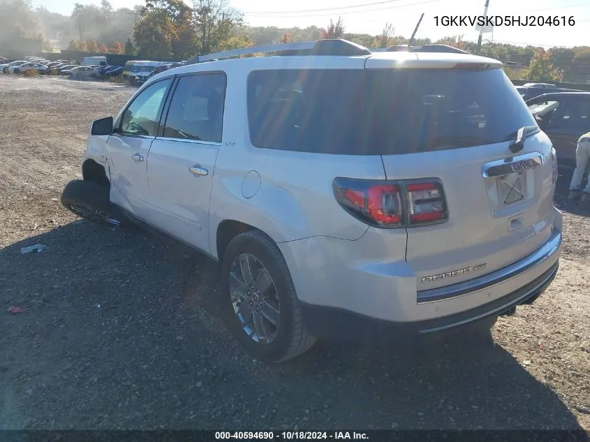 2017 GMC Acadia Limited VIN: 1GKKVSKD5HJ204616 Lot: 40594690