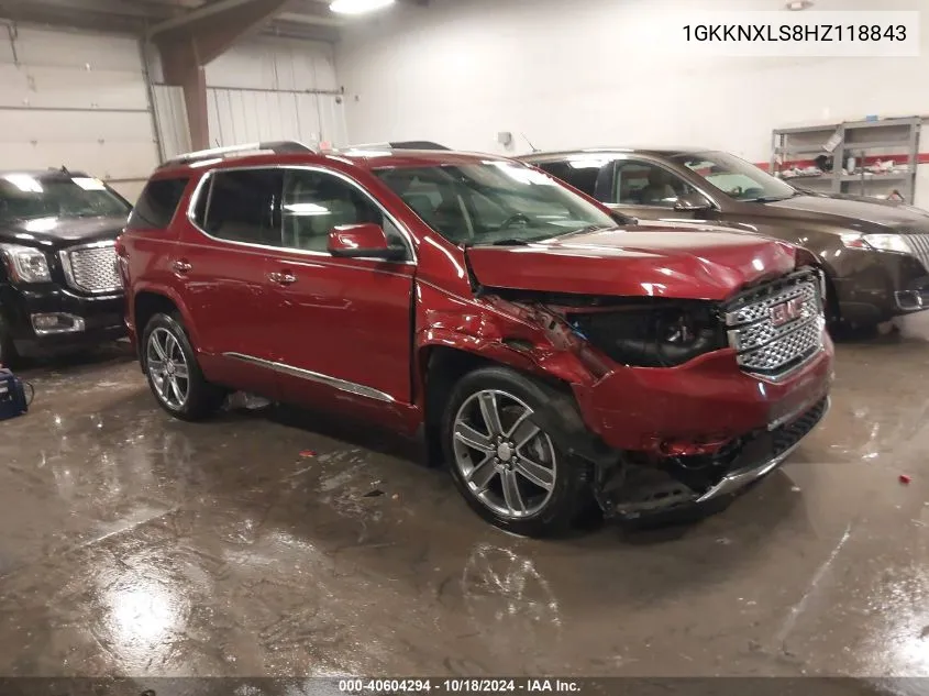 2017 GMC Acadia Denali VIN: 1GKKNXLS8HZ118843 Lot: 40604294