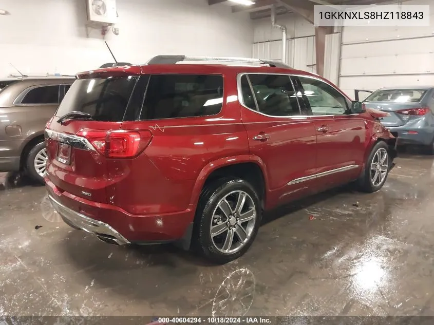 1GKKNXLS8HZ118843 2017 GMC Acadia Denali