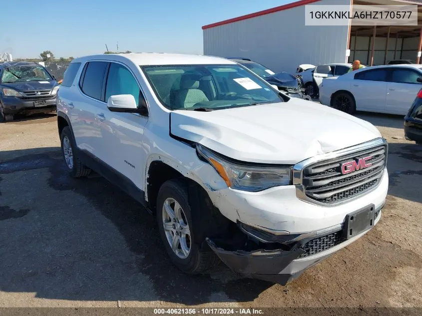 2017 GMC Acadia Sle-1 VIN: 1GKKNKLA6HZ170577 Lot: 40621356