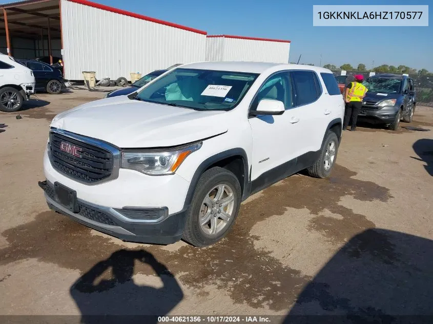 2017 GMC Acadia Sle-1 VIN: 1GKKNKLA6HZ170577 Lot: 40621356