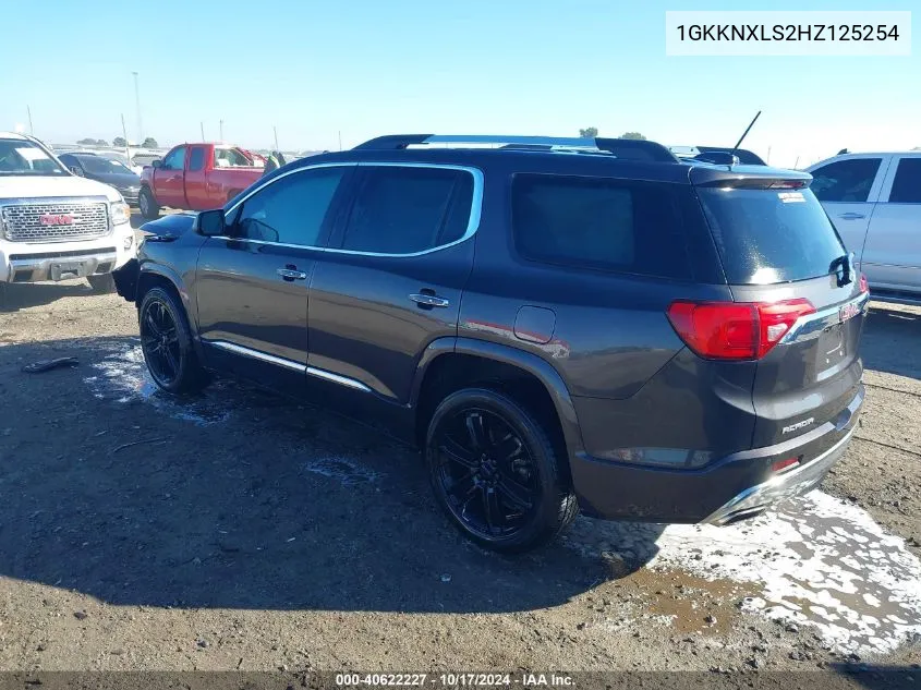 2017 GMC Acadia Denali VIN: 1GKKNXLS2HZ125254 Lot: 40622227