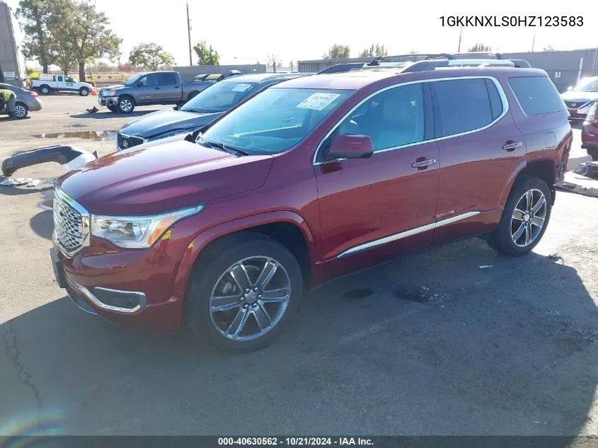 2017 GMC Acadia Denali VIN: 1GKKNXLS0HZ123583 Lot: 40630562