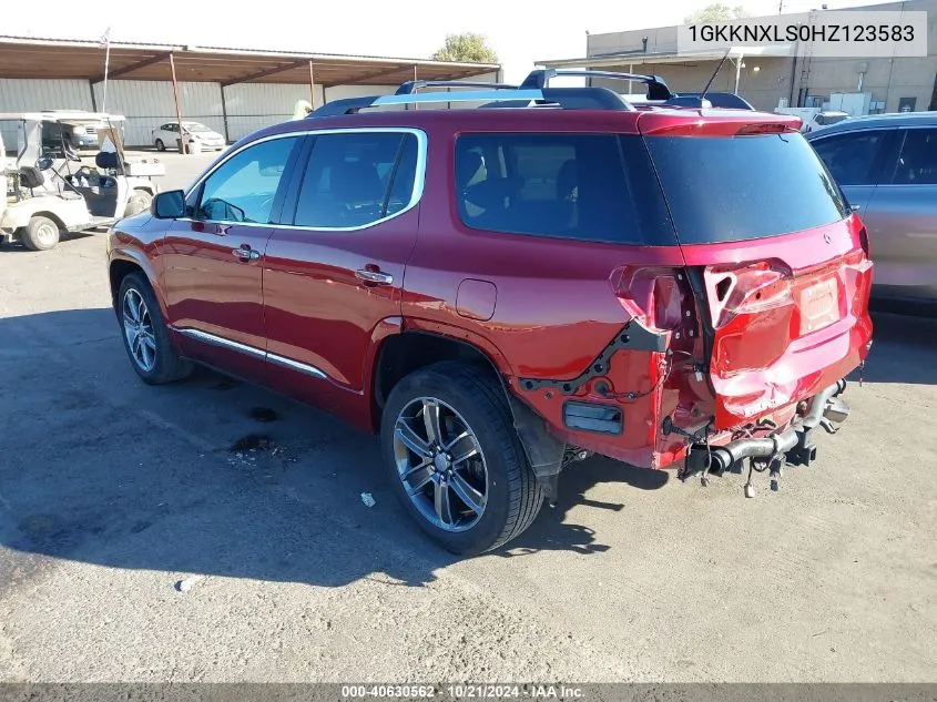 1GKKNXLS0HZ123583 2017 GMC Acadia Denali