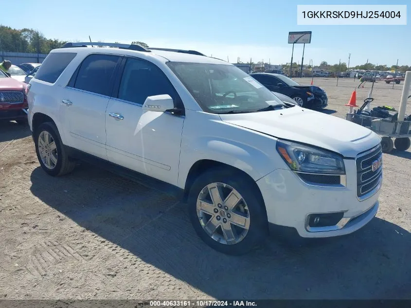 2017 GMC Acadia Limited VIN: 1GKKRSKD9HJ254004 Lot: 40633161