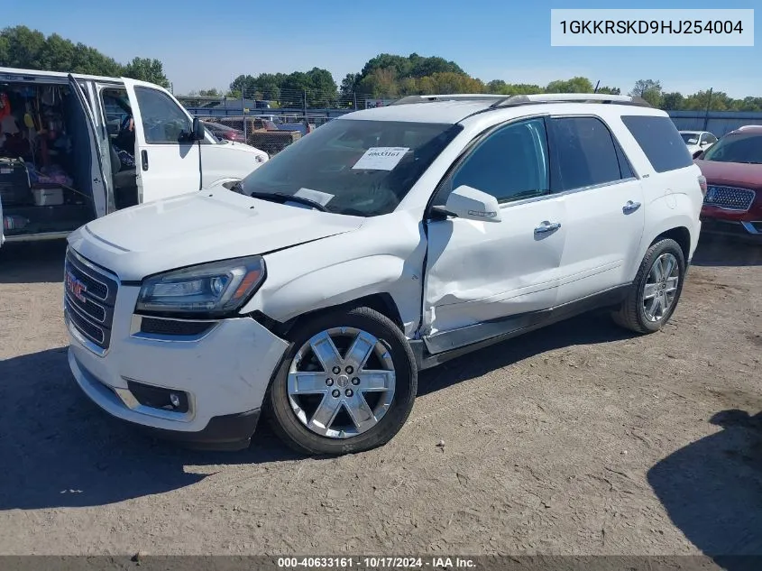 2017 GMC Acadia Limited VIN: 1GKKRSKD9HJ254004 Lot: 40633161