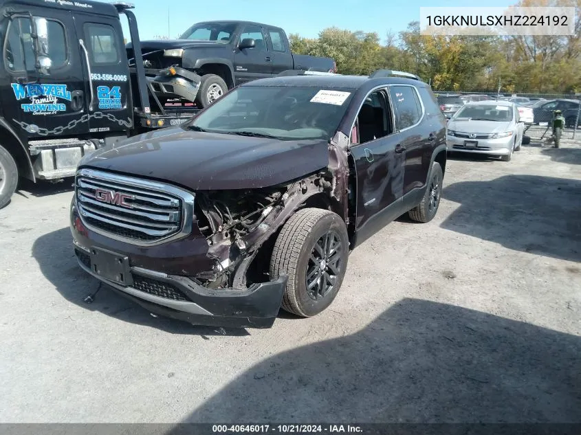 1GKKNULSXHZ224192 2017 GMC Acadia Slt-1