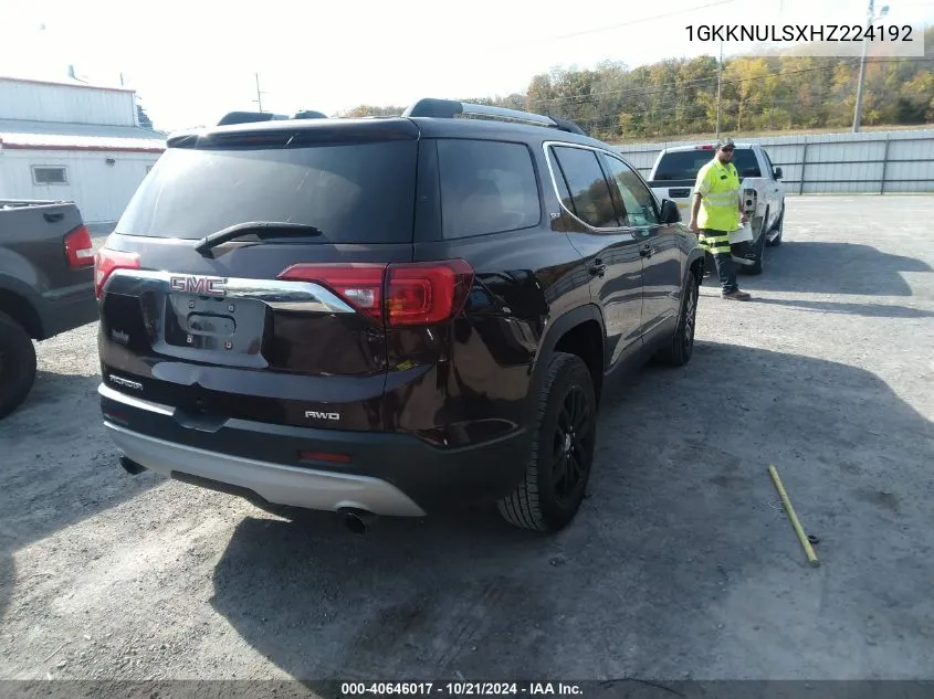 1GKKNULSXHZ224192 2017 GMC Acadia Slt-1