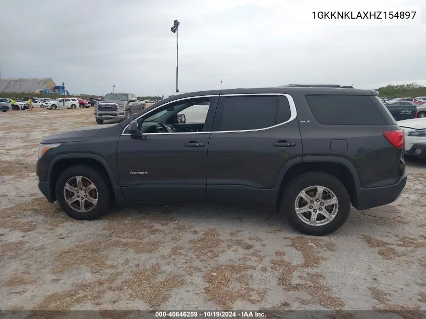 2017 GMC Acadia Sle VIN: 1GKKNKLAXHZ154897 Lot: 40646259