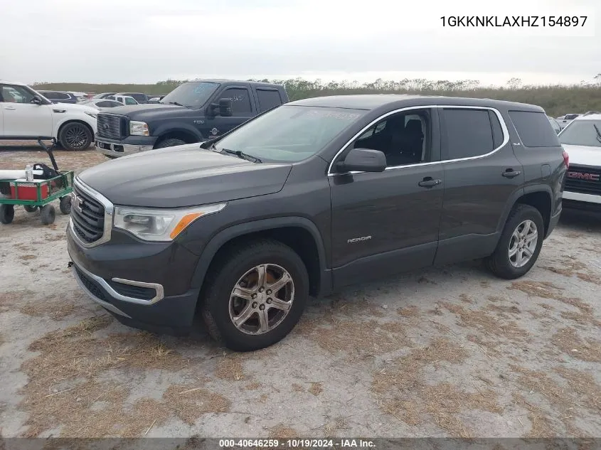 2017 GMC Acadia Sle VIN: 1GKKNKLAXHZ154897 Lot: 40646259