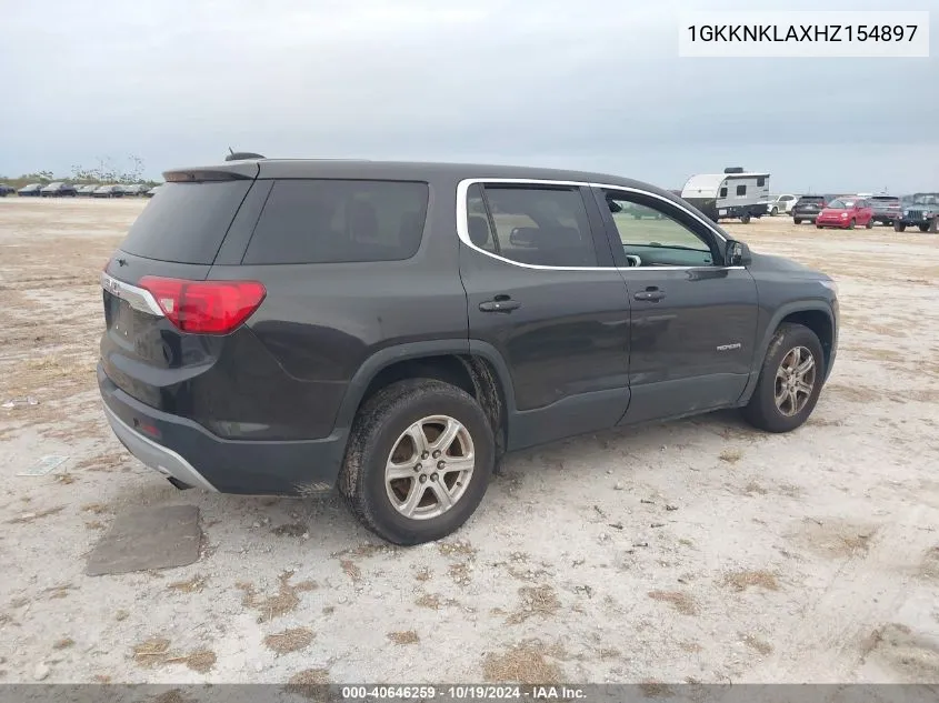 1GKKNKLAXHZ154897 2017 GMC Acadia Sle