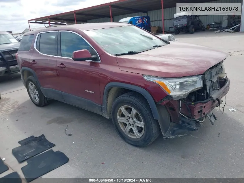 2017 GMC Acadia Sle-1 VIN: 1GKKNKLA8HZ163078 Lot: 40646450