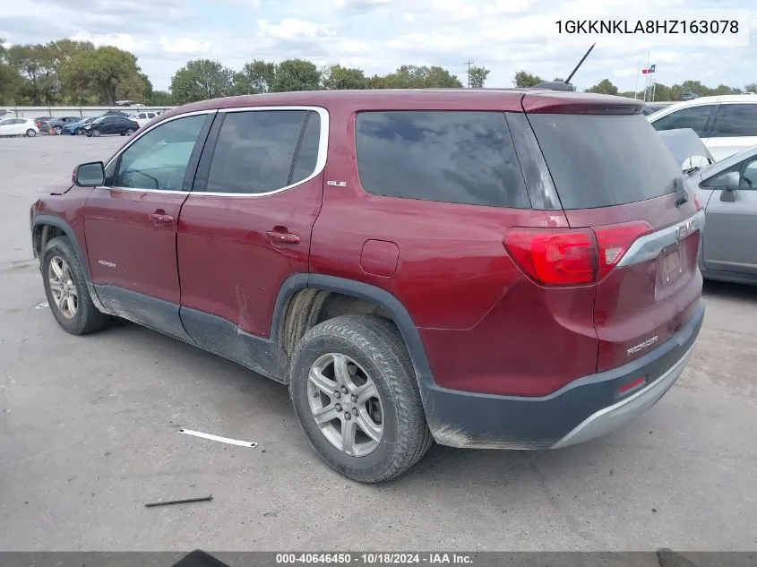 1GKKNKLA8HZ163078 2017 GMC Acadia Sle-1