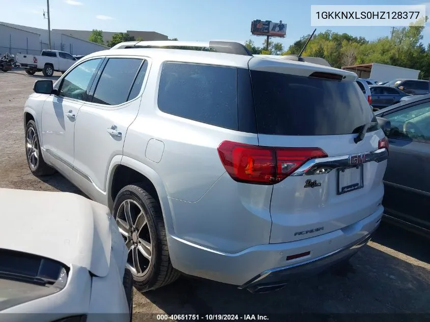 1GKKNXLS0HZ128377 2017 GMC Acadia Denali